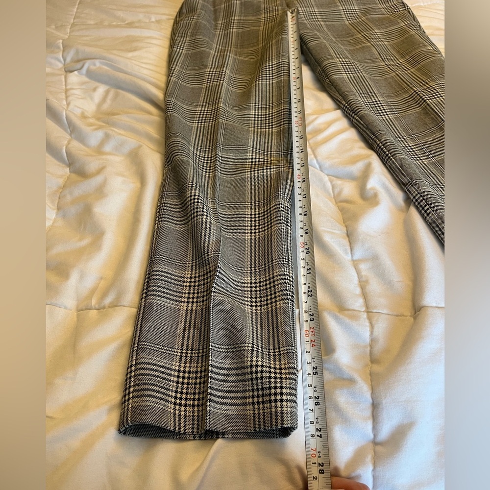 Reiss Plaid Trousers, Ankle length Size 4, office  corporate chic, Grey & Black - Picture 16 of 16